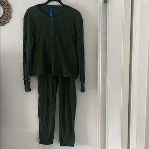 Kit and Ace Forest Green Pajama Set
